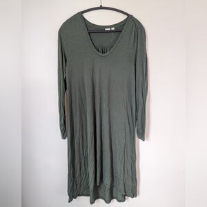 GAP olive green long sleeve shift dress